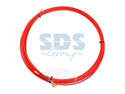 Протяжка кабельная (мини УЗК в бухте), стеклопруток, d=3,5 мм 50 м красная (REXANT)
