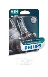Лампа галогенная HB4 12V X-treme Vision Pro150 1шт блистер (яркость +150%) Philips 9006XVPB1