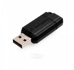 Флэш-накопитель Verbatim 64Gb USB 2.0 Drive Pinstripe черный 49065