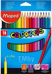 Набор цветных карандашей Maped Color Peps / 023472 (18шт)