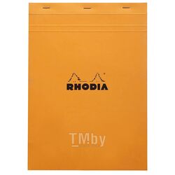 Блокнот А4 210*297 мм, 80 л., в клетку скоба сверху, обл. карт., оранжевый Rhodia 18200C
