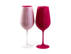 Набор бокалов для вина стеклянных "love you forever" 2 шт. 550 мл Crystalex 40729/K0821/K0822/550-2