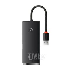 Хаб Baseus Lite Series 4-Port USB-A (USB-A to USB 3.0*4) 25cm Black (WKQX030001)