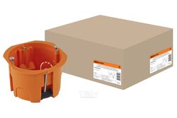 Установочная коробка СП D65х45мм, саморезы, пл. лапки, оранжевая, IP20, TDM SQ1403-0022