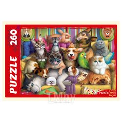 Пазлы 260 элементов Забавные животные №1 Рыжий кот П260-8202