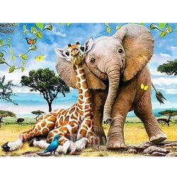 Набор для творчества "Рисование по номерам" 40*30см Жираф и слоненок Darvish DV-4357-56