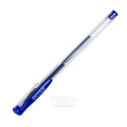 Ручка гелевая 0,5 мм, пласт., прозр., стерж. синий
