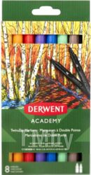 Набор маркеров Derwent Academy Twin-Tip / 98206 (8шт)