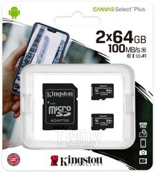 Память (flash-карты) KINGSTON SDCS2/64GB-2P1A