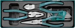 Набор шарнирно-губцевого инструмента, 3 предмета с набором ключей торцевых Н1,5-Н10 мм, 9 предметов в ложементе JONNESWAY P018SP1