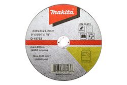 Абразивный отрезной диск для стали/нержавеющей стали плоский WA36R, 230х2х22,23 (230х2х22,23, абразивный отрезной диск) MAKITA D-18792