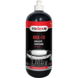 Паста полировальная RDX-10, быстро удаляет риску от наждачной бумаги Р1500-Р2000 или более мелкие следы, использовать с полировальным кругом повышенной жесткости, 1 л RADEX RAD170410
