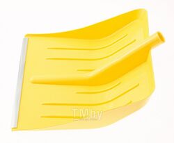 Лопата для уборки снега пластиковая, желтая, 400х420 мм, без черенка, Россия Сибртех 616165