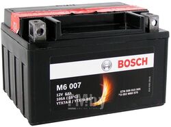 Аккумулятор для мототехники BOSCH MOBA AGM M6 12V 6AH 105A (YTX7A-4/YTX7A-BS) 151x88x94mm 2.98kg BOSCH 0092M60070