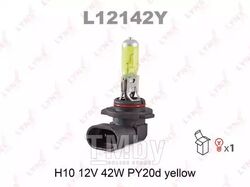 Лампа галогенная H10 12V 42W PY20D YELLOW LYNXauto L12142Y