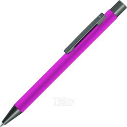 Ручка шарик/автомат "Straight Gum CP" 1,0 мм, метал., софт., розовый/антрацит, стерж. синий UMA 0-9450 GUM 58-0241_CP
