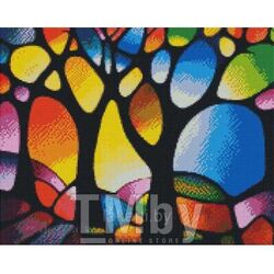 Алмазная мозаика 40*50см "Разноцветные деревья" MENGLEI VD160