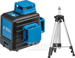 Нивелир лазерный линейный BULL LL 3401 c аккумулятором и штативом в кор. (проекция: 3 плоскости 360, до 80 м, +/- 0.30 мм/м, резьба 1/4")