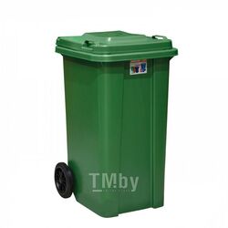 Бак мусорный 120 л с крышкой, на колесах м/п цвет(зеленый) ПЛ-00409/З
