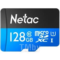 Карта памяти MicroSDXC 128GB Netac Class 10 UHS-I U1 P500 Standard + адаптер [NT02P500STN-128G-R]