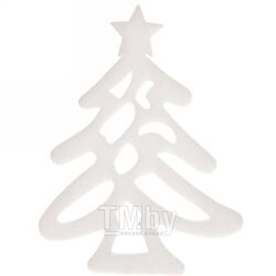 Новогоднее украшение Серпантин Нарядные елочки 5 шт (белый) 185-0565