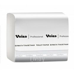 Бумага туалетная Professional Comfort листовая, 250 листов, 2 слоя Veiro TV201
