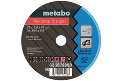 Круг отрезной 76x1,0x10 для нержавеющей стали, 5 шт, Metabo 626870000
