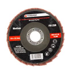 Круг лепестковый зачистной абразивный 125х22.2мм (красный, max об/мин 10000) Forsage F-FR125R