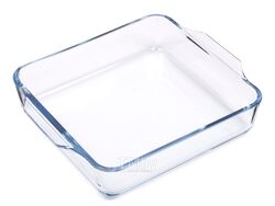 Блюдо (кастрюля) стеклянное квадратное 24x20x5 см/1,5 л Home Line