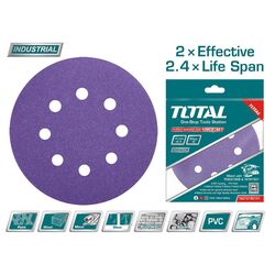 Набор шлифовальных кругов 150 мм TOTAL TAC73150101 (10 шт)