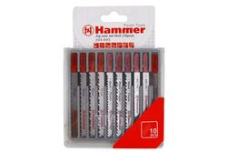 Пилка для лобзика (набор) Hammer Flex 204-905 JG WD-PL-MT set No5 (10pcs) дер.\пл.\мет, 7 видов, 10ш Hammer 204-905