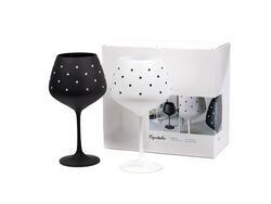Набор бокалов для вина стеклянных декор. 2 шт. 580 мл Crystalex