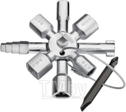 Ключ крестовой TwinKey® 8-лучевой для стандартных шкафов, L-92 мм. (KNIPEX)
