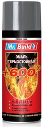 Спрей-краска для высоких температур Mr. Build Матовый черный, 400мл