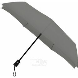 Зонт складной автомат. 98 см, ручка пласт. "LGF-403" ветрозащитный, 3-х секционный, в чехле, серый Impliva