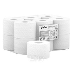 Бумага туалетная Professional Premium в стандартных рулонах, 12 рул, 50м, 2 слоя Veiro T316