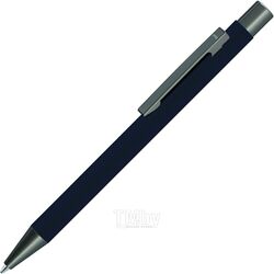 Ручка шарик/автомат "Straight Gum CP" 1,0 мм, метал., софт., черный/антрацит, стерж. синий UMA 0-9450 GUM 58-0002_CP