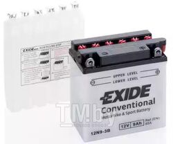 Аккумулятор CON Moto 12V 9Ah 137x76x140 mm EXIDE 12N9-3B