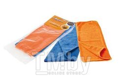 Набор салфеток из микрофибры, синяя и оранжевая (2 шт., 30x30 см) ABV01