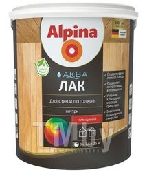 Лак для стен и потолков Alpina Аква глянцевый 2,5 л/2,50 кг