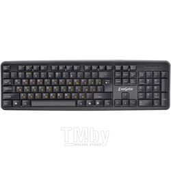 Клавиатура ExeGate LY-331L, USB, шнур 2м, черная, 104кл, Enter большой, Black