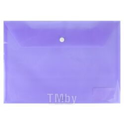 Папка-конверт на кнопке А4 150мкм фиолетовая Shebar Sb-0371T-PR