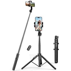 Трипод UGREEN Selfie Stick Tripod Stand With Bluetooth Remote and Length Adjusted (1.5m) LP586 Black (15062)