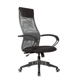 Кресло для руководителя Бюрократ CH-607 сетчатая ткань, т.-серый/черный, крестов. пластик