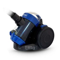 Пылесос циклонный 1500W, мультициклонный фильтр, 3 уровня фильтрации, черно/синий Ginzzu VS427 blue