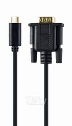 Переходник USB C Type-C(вилка) to VGA(вилка) 2m black CablExpert Gembird A-CM-VGAM-01