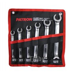 Набор ключей разрезных на полотне PATRON 6 пр. (8x10,9x11,10x11,12x13,14x17,18x19мм) P-5066P