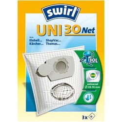 Комплект универсальных мешков для пылесоса Swirl UNI 30net/3 SMS