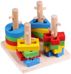 Развивающая игрушка Darvish Сортер. Геометрические фигурки / DV-T-1609 (дерево)