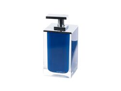 Дозатор для жидкого мыла полирезин Colours Blue 7*7*14 см (арт. 22280503, код 224206)